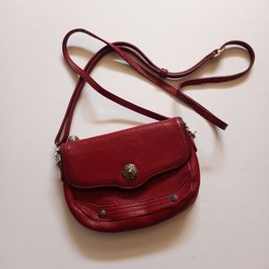 Brighton Cross body leather wallet Red